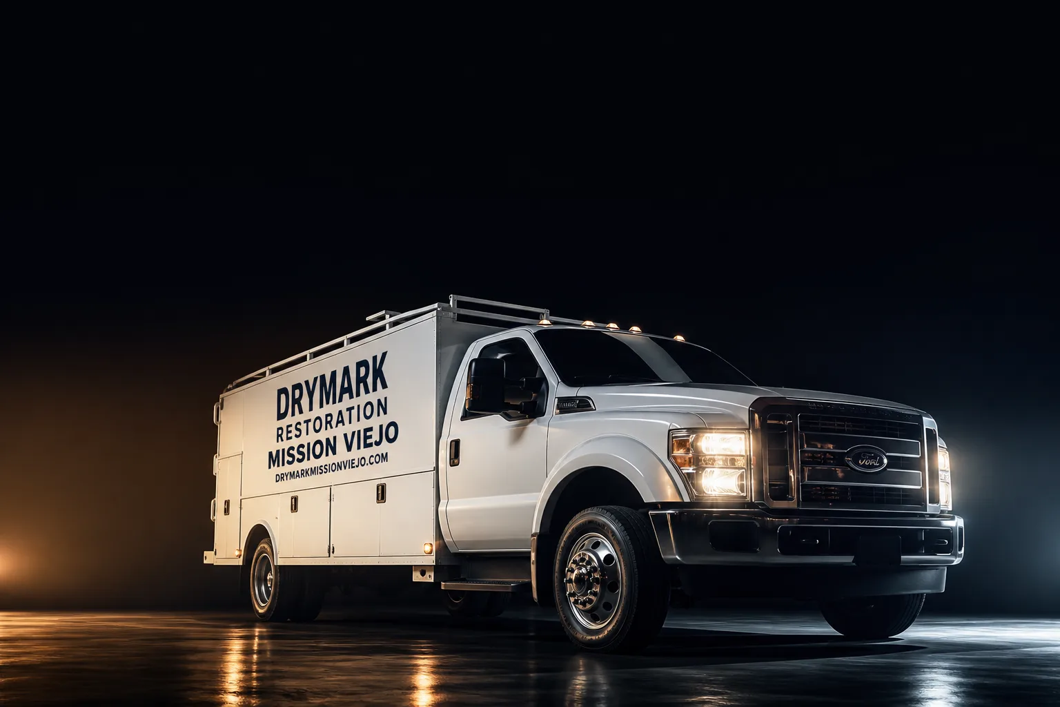 DryMark Restoration Mission Viejo damage restoration service vehicle and crew in Mission Viejo, CA